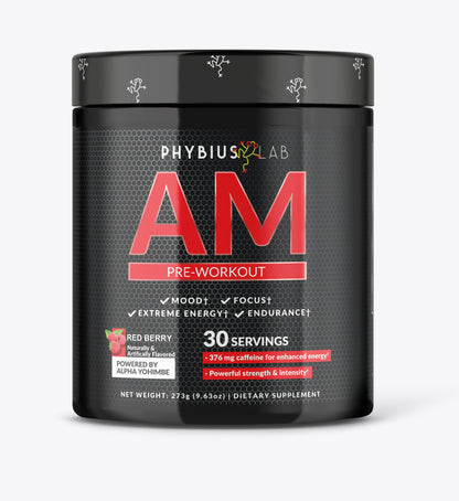 PRE ORDER! - AM Pre-Workout Supplement | Phybius - Boost Your Performance